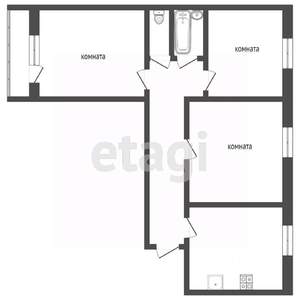 3-к квартира, вторичка, 60м2, 3/9 этаж