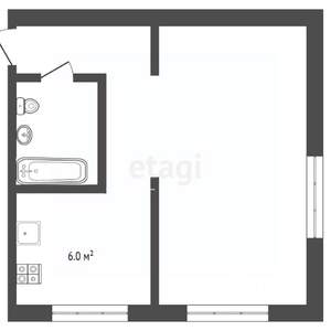 1-к квартира, вторичка, 30м2, 2/5 этаж