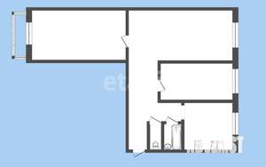 3-к квартира, вторичка, 59м2, 8/9 этаж